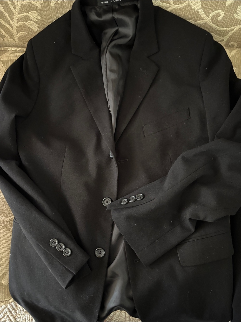 Calvin Klein Black Three Button teen black Blazer for suit